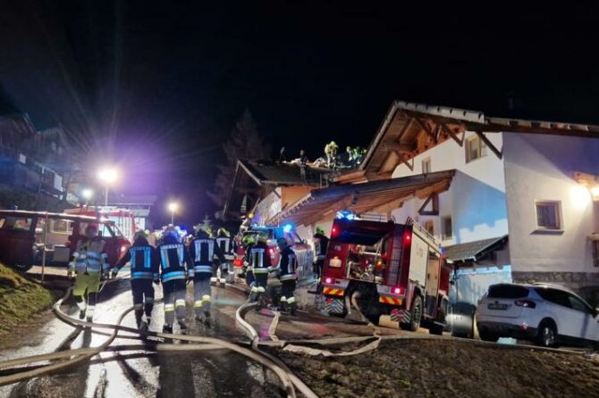 Großbrand beim Gasthaus Videgg